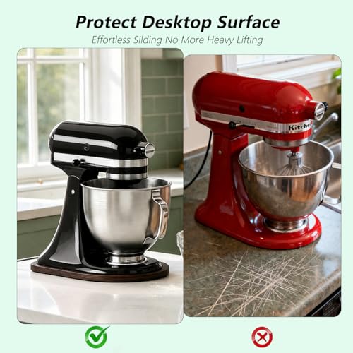 Pine Wood Appliance Slider Mat for 4.5-5 Quart Stand Mixers