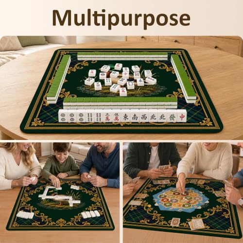 Mallard Duck Mahjong Mat 31.5" Square Anti-Slip Noise-Reducing Table Cover