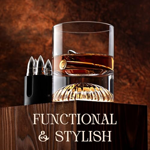 Premium Stainless Steel Whiskey Stones Set with Gift Cylinder – Non-Melting Chilling Cubes for Spirits