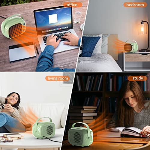 Compact Ceramic Space Heater with Tip-Over and Overheat Protection