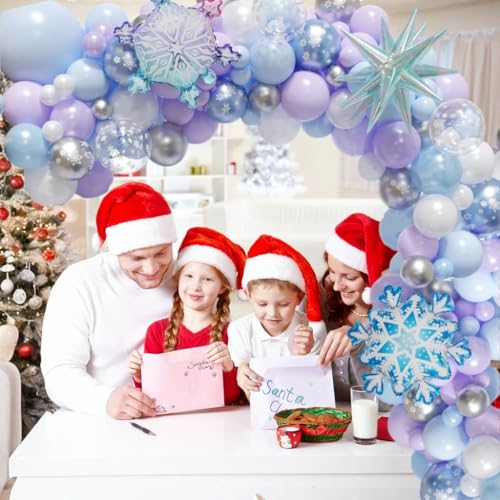 140PCS Snowflake Balloon Kit for Winter Wonderland & Holiday Decor