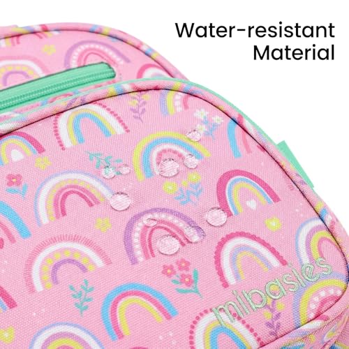 Mibasies Girls School Backpack Lightweight 12L Rainbow Pink Bookbag
