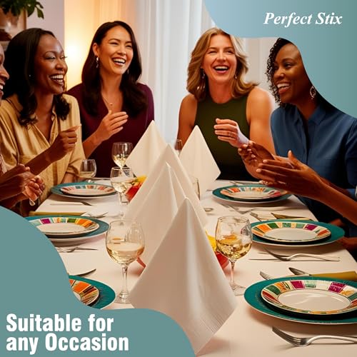 Perfect Stix Bell Marque 2-Ply White Dinner Napkins 1/8 Fold Pack of 300