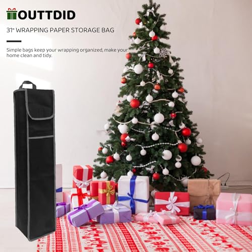 Wrapping Paper Storage Bag 31 Inch Gift Wrap Organizer with Pocket