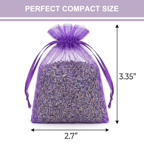 16-Pack Natural Dried Lavender Sachets for Drawers and Closets