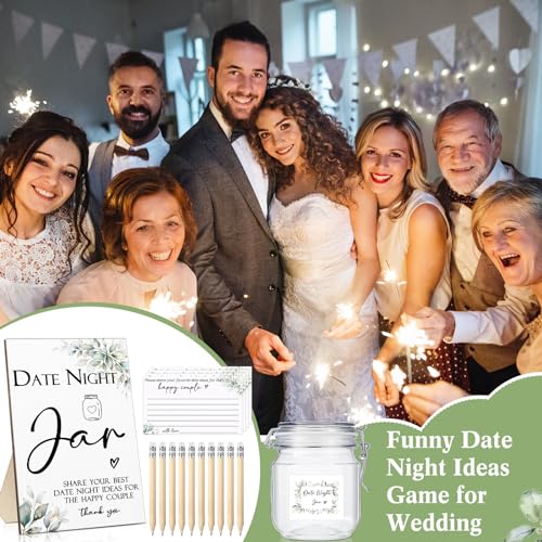 114-Piece Bridal Shower Date Night Game Set with Jar, Cards, and Pencils