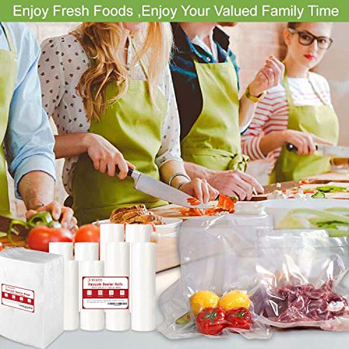 WVacFre 200 Gallon Size 11x16Inch 4mil Food Sealer Vacuum Sealer Bags with Commercial Grade,BPA Free,Heavy Duty,Great for Food Vac Storage or Sous Vide Cooking