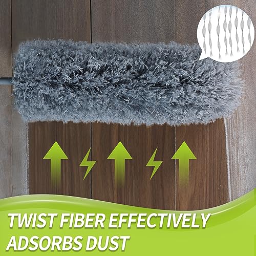 Cobweb Duster with 100 Inch Extension Pole, Microfiber Ceiling Fan Cleaning Kit