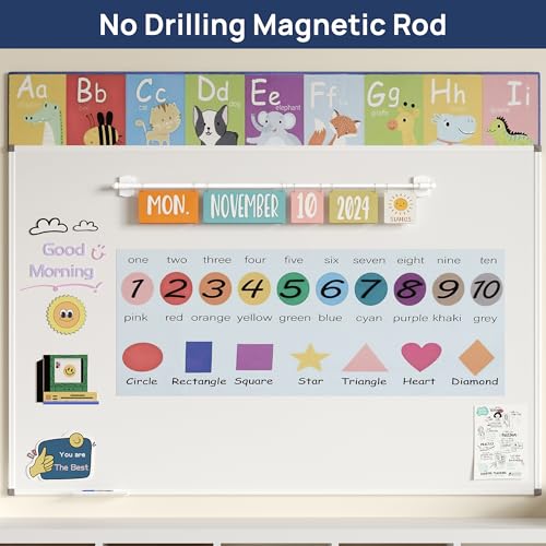 Magnetic Curtain Rod, No-Drill Adjustable Rod for Metal Doors, 16-28 inch