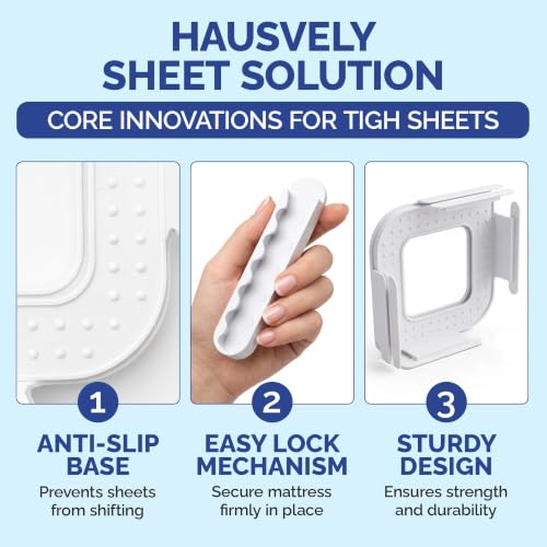 Bed Sheet Holders for Corners – 4 Pack Fitted Sheet Clips