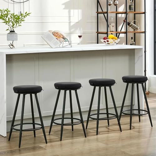 13-Inch Round Memory Foam Seat Cushion, Soft Velvet Anti-Slip Stool Pad
