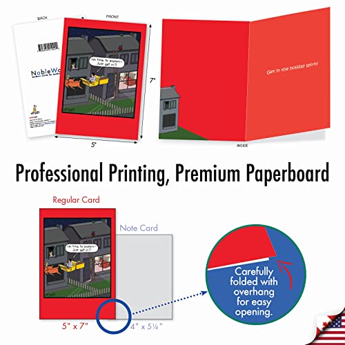 Funny Christmas Card Just Get In - Holiday Greeting Card with Envelope