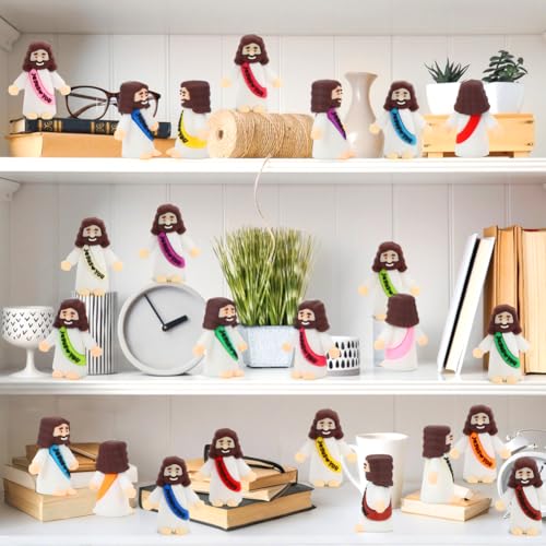 80 Pcs Mini Jesus Figurines - Tiny Religious Pocket Figures for Party Favors