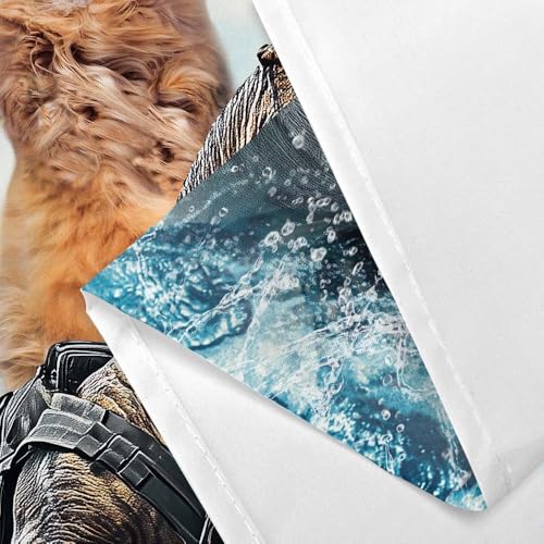 Funny Cat Shower Curtain Set with Dinosaur Ocean Theme - Waterproof Kids Bathroom Decor