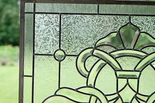 Beveled Clear Glass Window Panel - 24" x 24" with Copper Frame