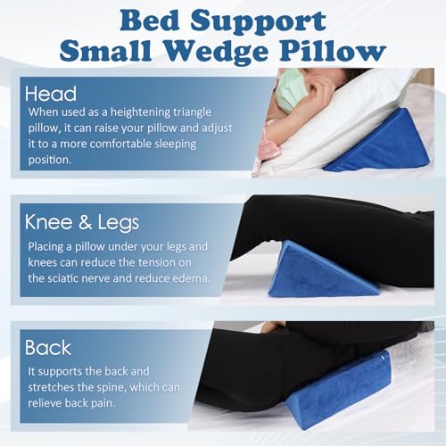 Compact Wedge Pillow for Pain Relief and Positioning Support