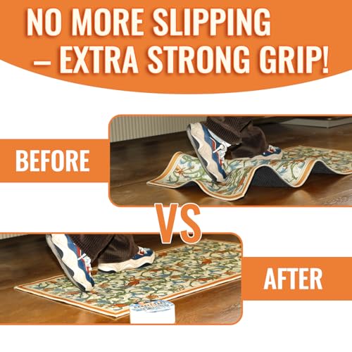 Heavy-Duty Double Sided Carpet Tape - 2 Inch x 10 Yards, Rug Grip