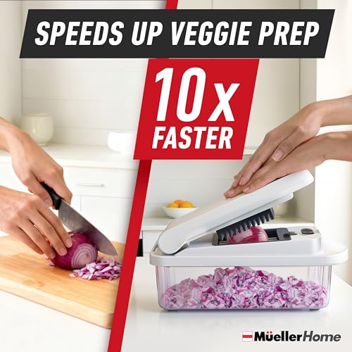 10-in-1 Vegetable Chopper and Mandoline Slicer with 8 Blades and Container