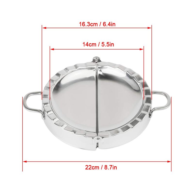 PAMISO Large Empanada Maker, 6.4 inch Stainless Steel Empanada Press, Meat Pocket Pie