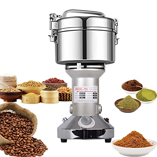 750g Electric Grain Mill Grinder High Speed Stainless Steel Powder Machine