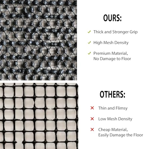Non-Slip Rug Pad for Hardwood Floors - 8x10 Anti-Skid Carpet Gripper
