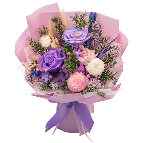 Preserved Rose Bouquet - Eternal Flower Gift for Anniversary & Birthday