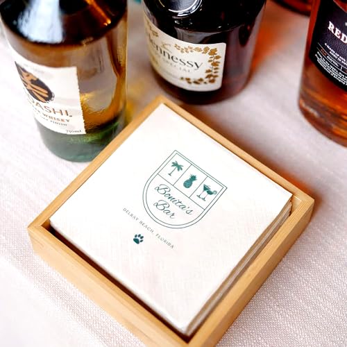 Custom Logo Paper Napkins for Parties & Events - Personalized Cocktail & Monogrammed Designs, Bulk Pack Options