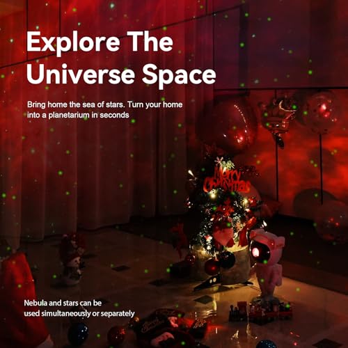 Astronaut Galaxy Star Projector - LED Nebula Night Light with Remote & Timer