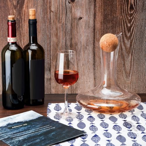 Shappy 2 Pieces Cork Ball Stopper for Wine Decanter - 2.4 Inch Diameter