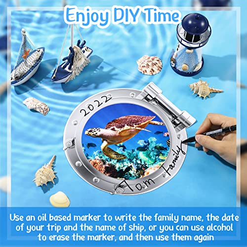 LEIFIDE Cruise Door Magnets Set - Nautical Sea Porthole & Tropical Designs