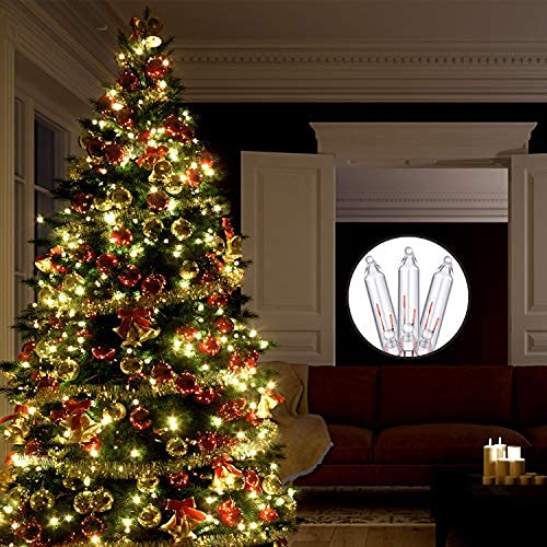 200 Clear 2.5V Xmas Replacement Bulbs for Holiday Christmas Lights