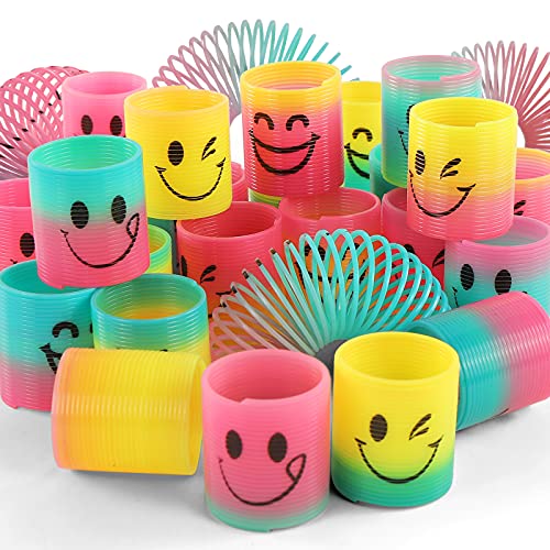 30-Pack Rainbow Magic Coil Spring Fidget Toys for Party Favors