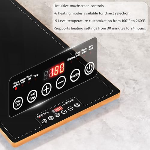 Neatsure 47x14 Inch Food Warming Tray with 9 Temperature Levels for Catering & Parties