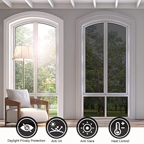 KESPEN One Way Window Privacy Film - Static Cling Heat Control Tint Black