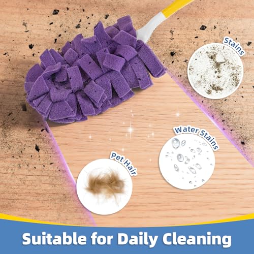 Reusable Microfiber Duster Refills with Handle & Laundry Bag (6 Pack)