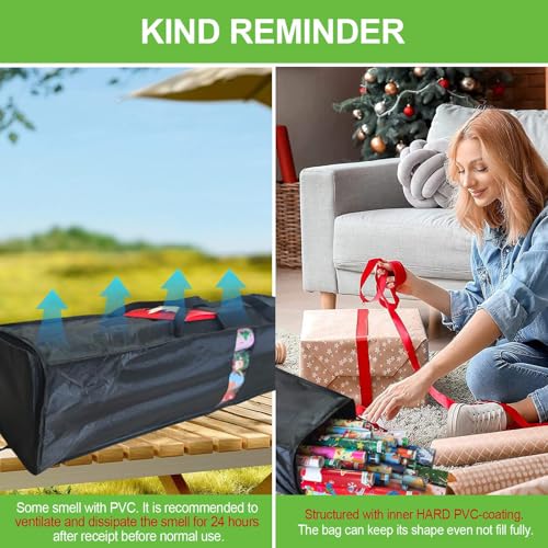 41-Inch Wrapping Paper Storage Bag Heavy Duty Gift Wrap Organizer