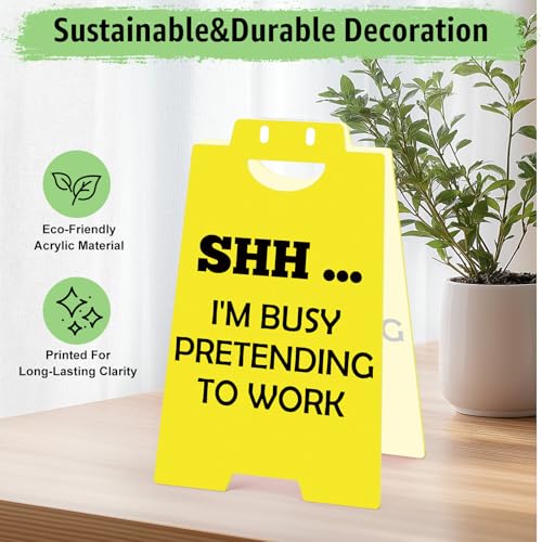 Funny Office Desk Sign - Humorous Gag Gift for Coworker & Boss