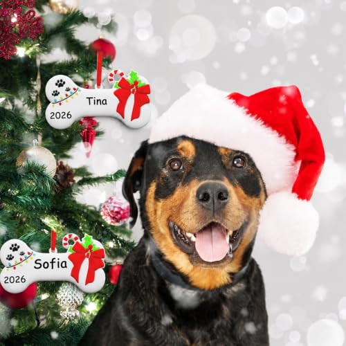 Tevxj 2026 Dog Bone Christmas Ornament - Personalized Pet Hanging Decoration (Dog Bone)