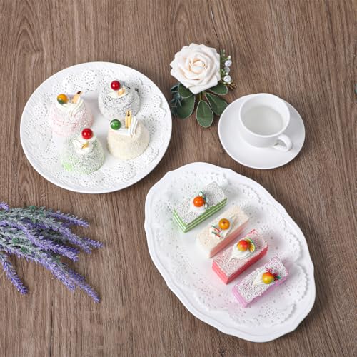 150-Piece Paper Lace Doilies Set, Assorted Round, Oval and Rectangle Sizes
