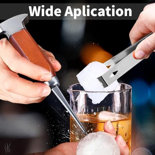Anvil Ice Pick Stainless Steel Ice Crusher with Wood Handle - Professional Bar Tool