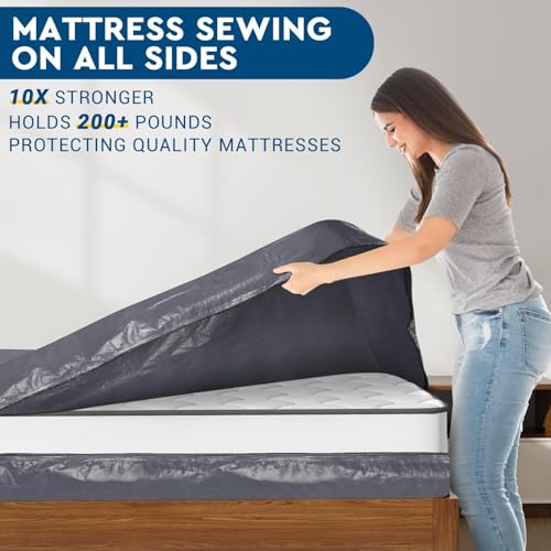 Heavy-Duty Mattress Moving Bag with Zipper & Handles - Queen Size