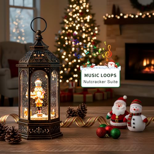 Animated Gingerbread Nutcracker Water Lantern Christmas Decor - USB & Battery Operated