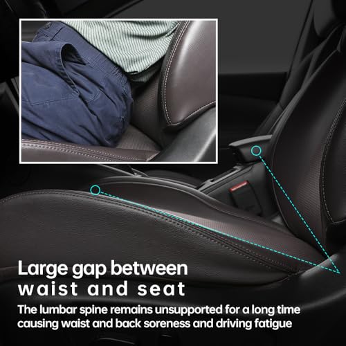 Ergonomic Lumbar Support Pillow for Car Seats - Memory Foam Back Cushion