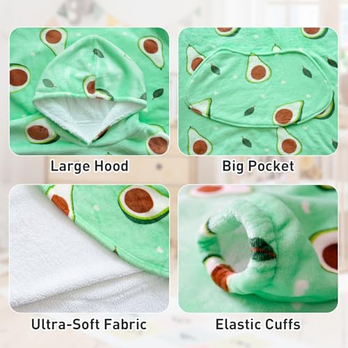 Oversized Wearable Blanket Hoodie with Sleeves and Pocket