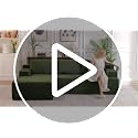 96" Modular Sectional Sofa with Chaise, Corduroy Upholstered Living Room Couch