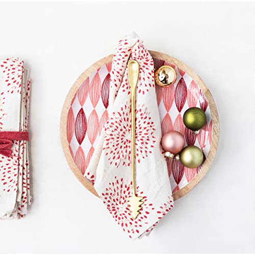 Creative Co-Op Brass Cocktail Spoon with Christmas Tree Handle - Holiday Barware