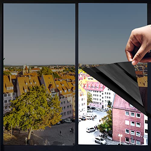 One Way Window Privacy Film - 17.5in x 6.5ft, UV Protection & Heat Control