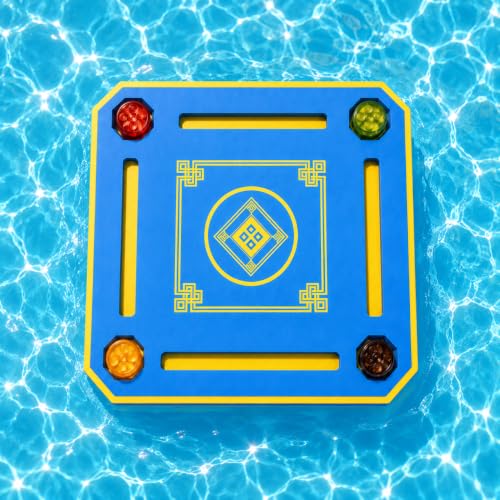 32-Inch Floating Mahjong Table for Pool - 8cm Thick Foam Game Board