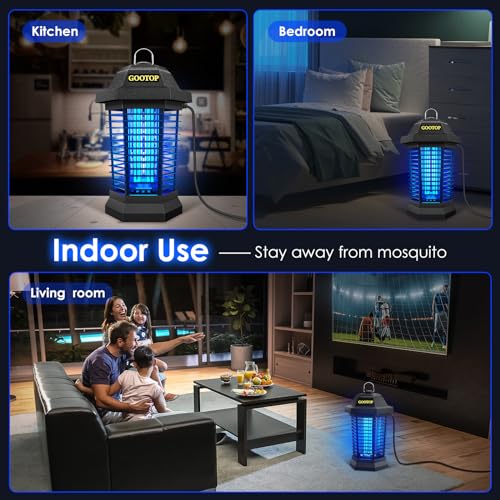 GOOTOP Outdoor Bug Zapper 4200V Electric Fly Killer & Mosquito Trap