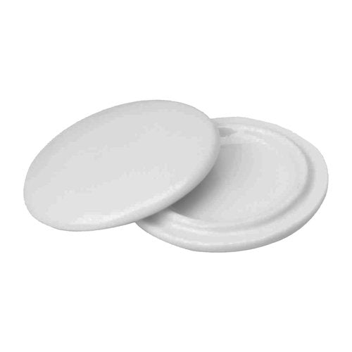 2 Pieces Reusable Mug Lids for Ceramic Mugs, 11 Ounce White Ceramic Cup Lid, Drink Cover for Outdoors, Cup Cover to Keep Warm, Fits Mug with Outside Diameter 3.25 Inch, Best for Hot and Cold Beverage